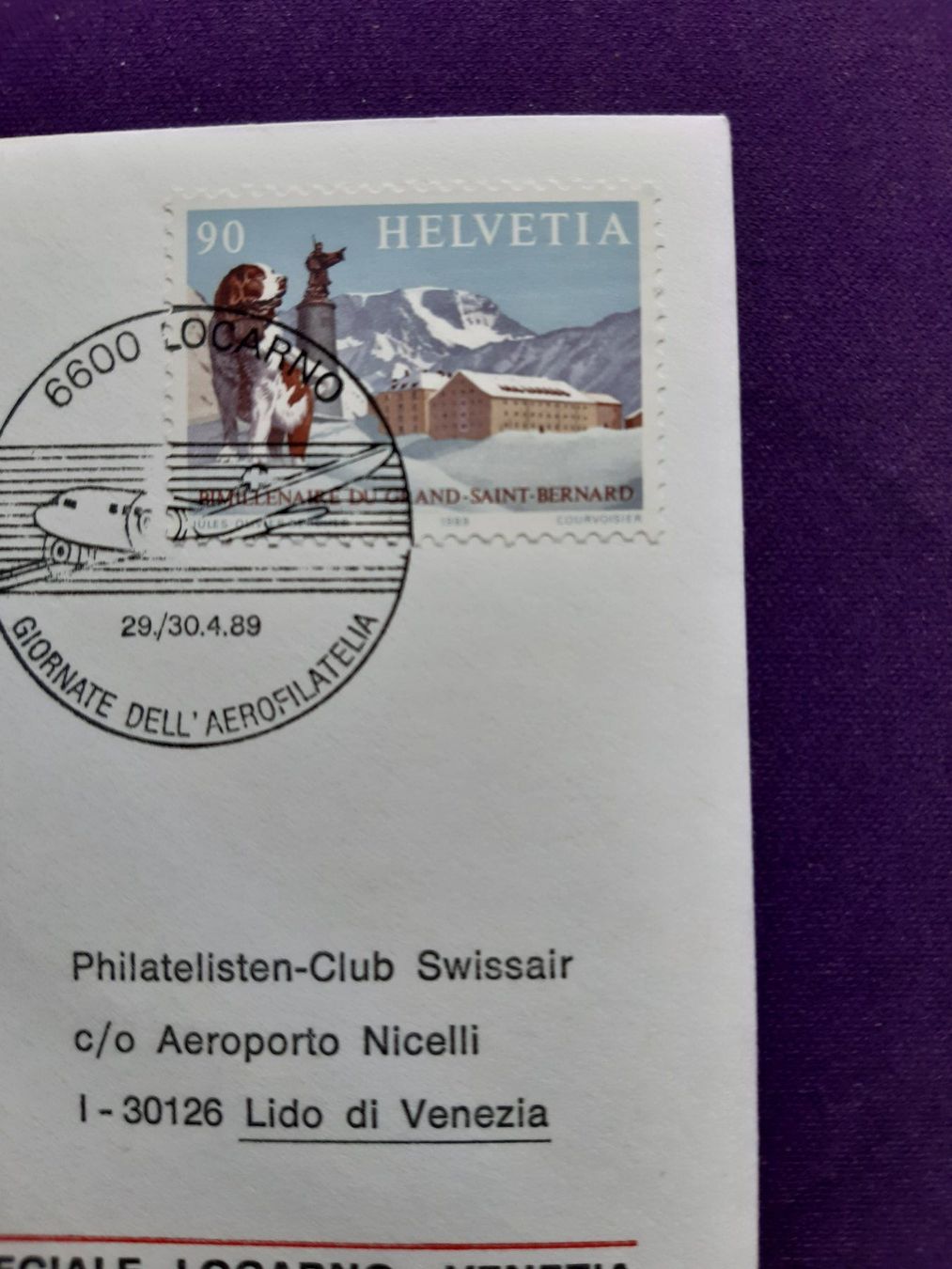 Tutti i francobolli: Flugbrief LOCARNO - VENEZIA  29.4.1983 – Nuovo (secondo la descrizione) da Wangs venduto da weisstannen01 1