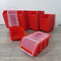 40 Stück Sichtlagerboxen Stapelbox mit Deckel Sortierboxen