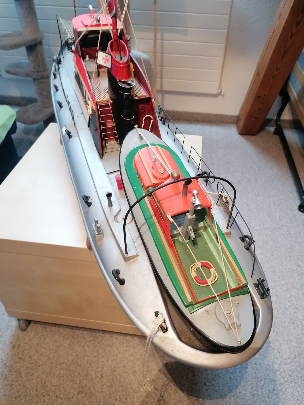 Graupner RC Modellbau: Rc Boot, Graupner, A. Bermpohl Seenotkreuzer , Winterprojekt – Defekt aus Romanshorn von  2