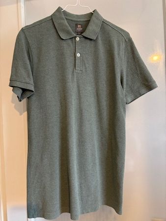 Polo Manor homme taille S, coton bio, couleur olive