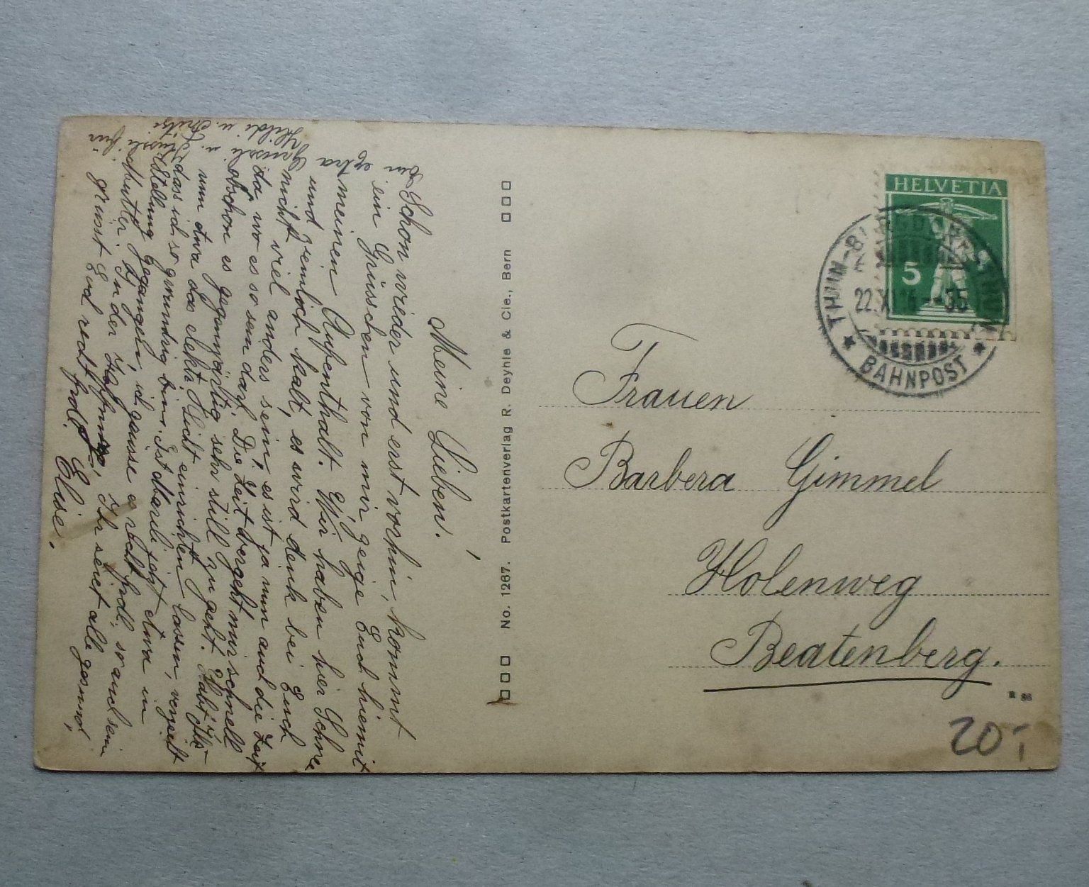 Cartes postales: Ansichtskarte aus Walkringen BE, 1916 – D'occasion à Walkringen par Casablanca777 1