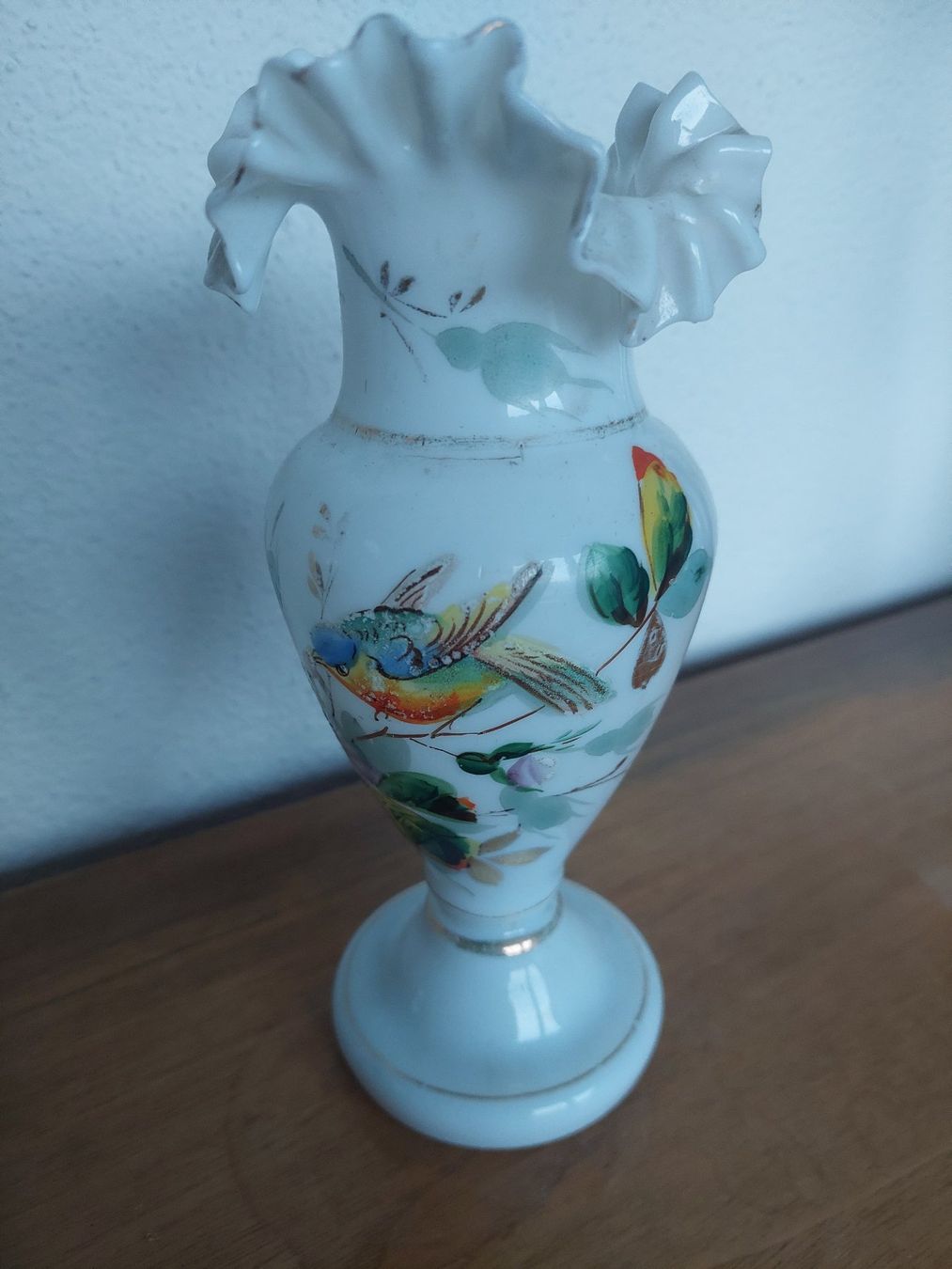 Vasi & Recipienti: Antike Opaline Glasvase bemalt, Jugendstil – Usato da Hergiswil NW venduto da maiette-23.N 1
