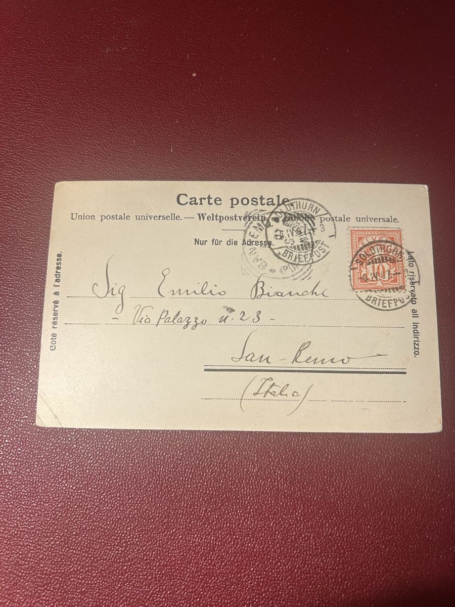 Cartes postales: Solothurn 1907 – D'occasion à Breganzona par Milesbo 1
