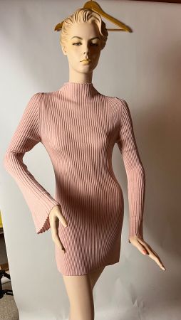 WOLFORD Merino Rib Top, Strickpullover, Gr. M, Rosepowder