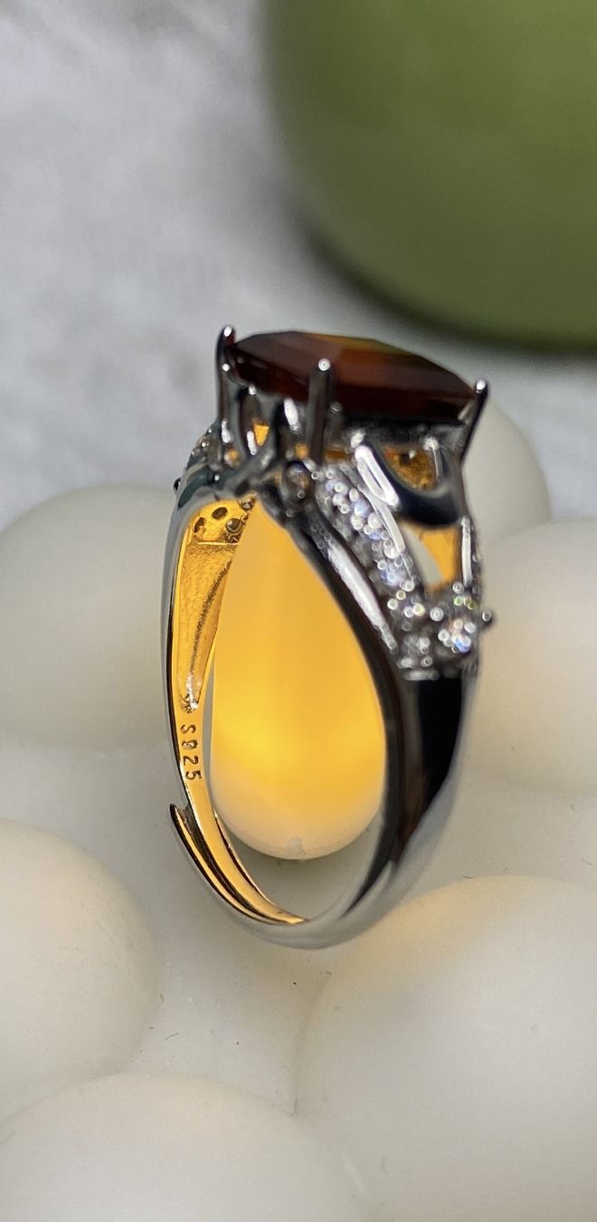 Anelli: Echter Granat Ring Grösse verstellbar 925 Silber – Nuovo (secondo la descrizione) da St. Gallen venduto da GIULESGG 8