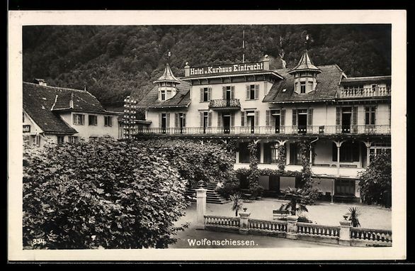 Cartoline postali: Wolfenschiessen, Hotel Kurhaus Eintracht – Usato da Berlin venduto da bartko-reher