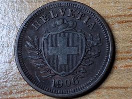 1 Rappen 1906 - sehr schön!