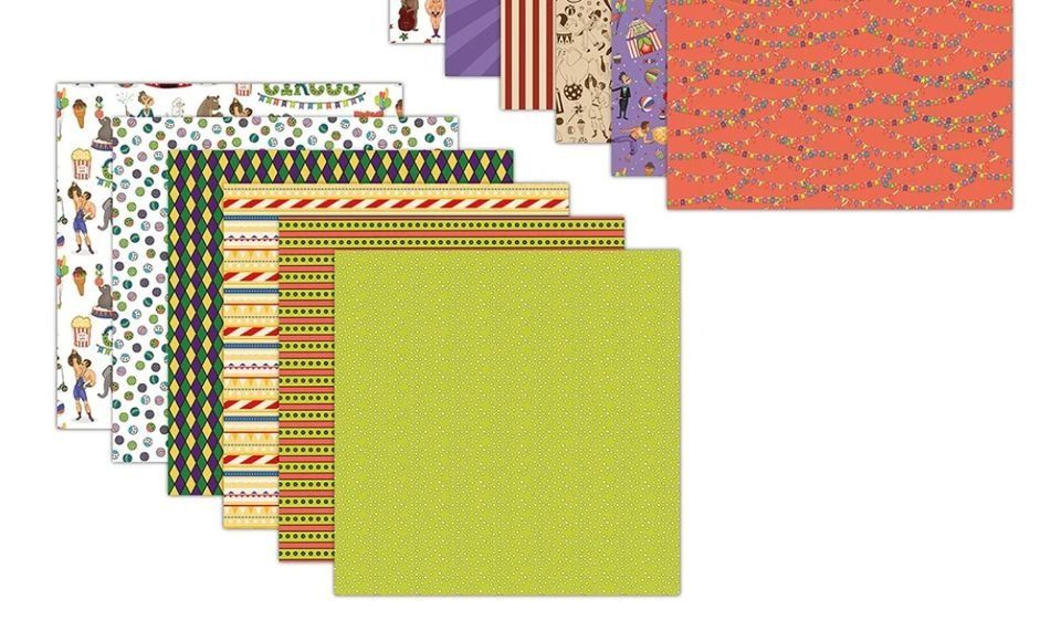 Papiere: 12 Blatt Design-Papier, Bastelpapier "The circus" – Neu und originalverpackt aus Effretikon von wenuss 4