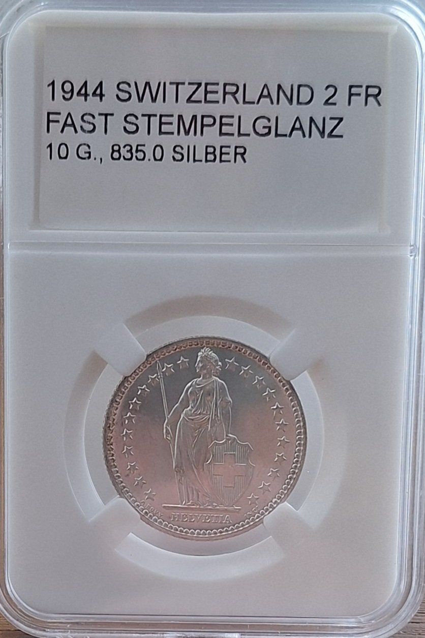 Tutti le monete: 2 Franken Schweiz 1958 Silbermünze – Nuovo (secondo la descrizione) da Menziken venduto da unosilber 1