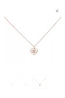 Halskette Herz Auge Zirkonia Roségold Optik