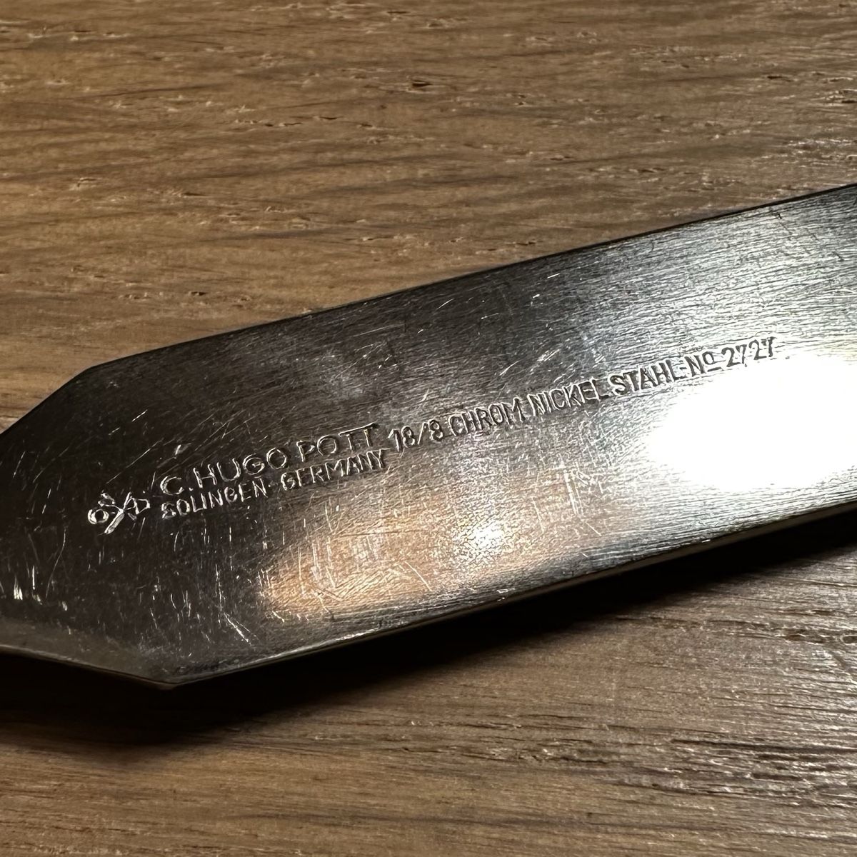Pott Cucchiai: 6 POTT Dessertlöffel•Hugo Pott 2727 – Usato da Winterthur venduto da gutDingmint 1