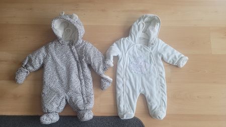 Ein Paar Unisex-Baby-Overalls/Winteroveralls 3-6 Monate
