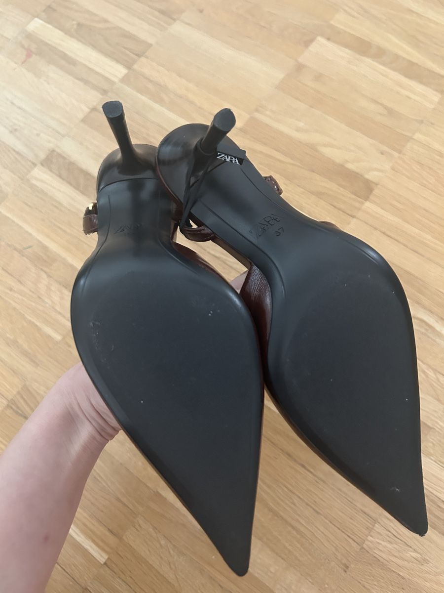 Zara Damenschuhe: Zara Slingback Pumps neu 37 rotbraun – Neu und originalverpackt aus St. Gallen von oli_ryy9 3