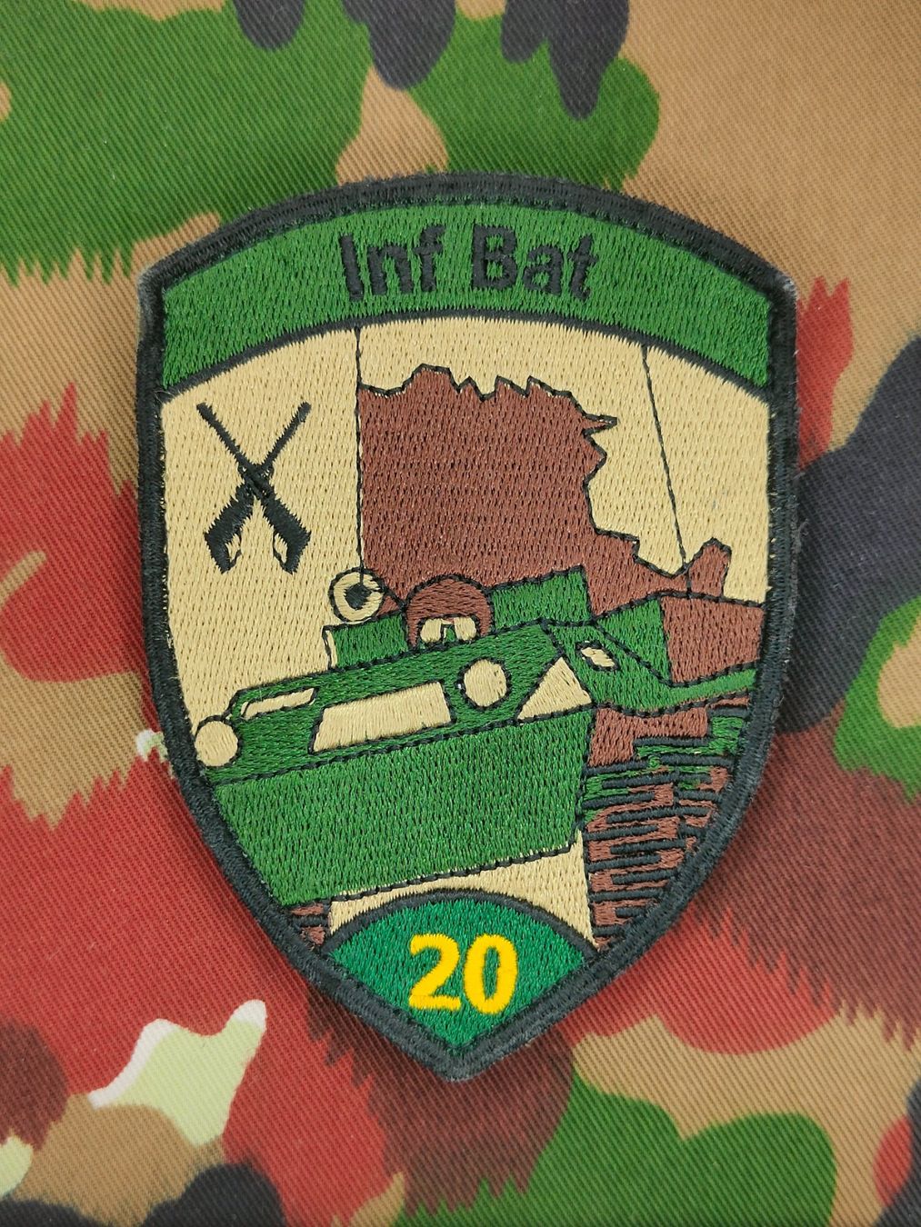 Schweizer Armee Placchette & Badge: Verbandsabzeichen Inf Bat 20 Kp 1 – Usato da Bauma venduto da SwissMilitaria