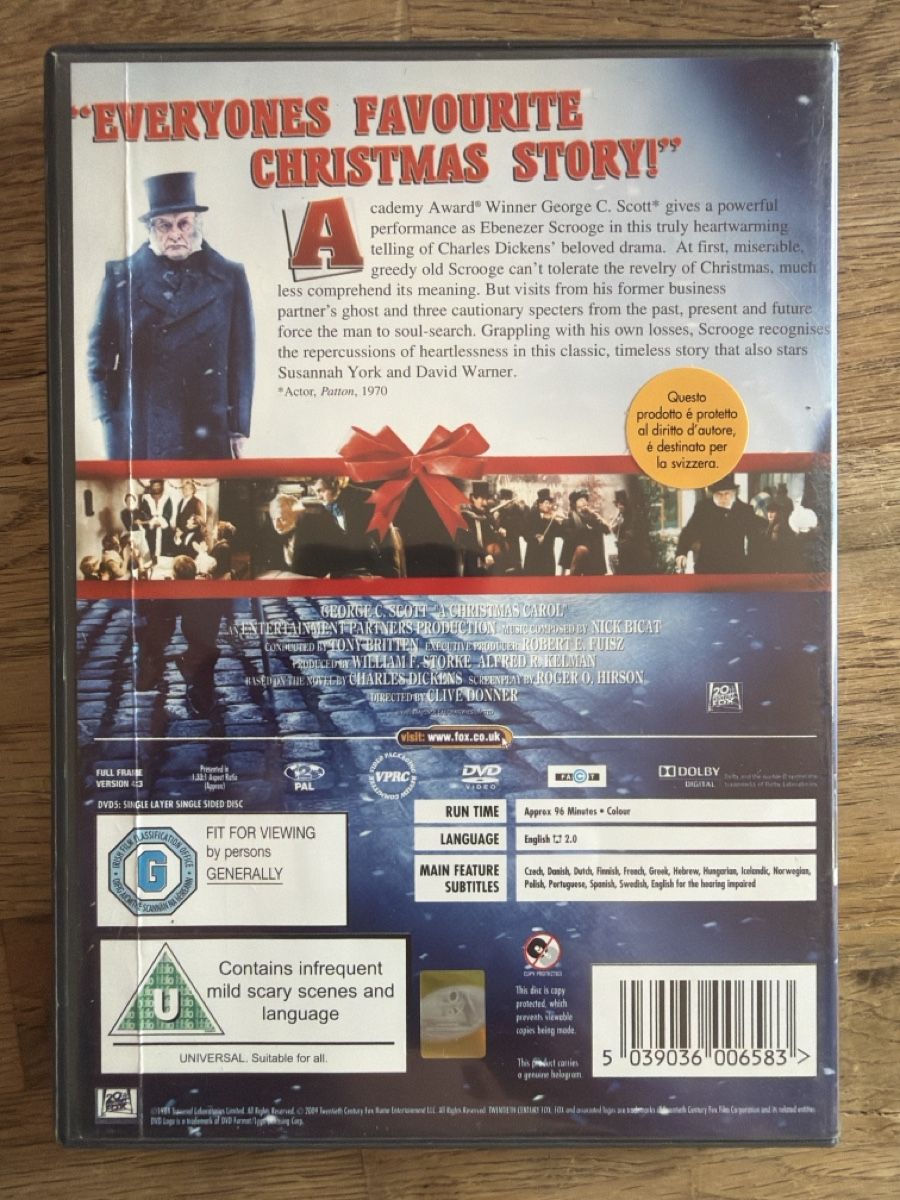 Tutti i DVDs: A Christmas Carol DVD George C. Scott – Usato da Lugano venduto da bad_2t9b 1
