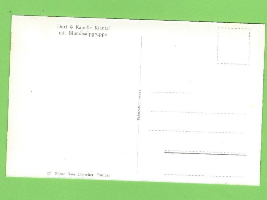 Cartoline postali: Dorf & Kappelle Kiental mit Blümlisalpgruppe – Nuovo (secondo la descrizione) da Zürich venduto da t24_de 1