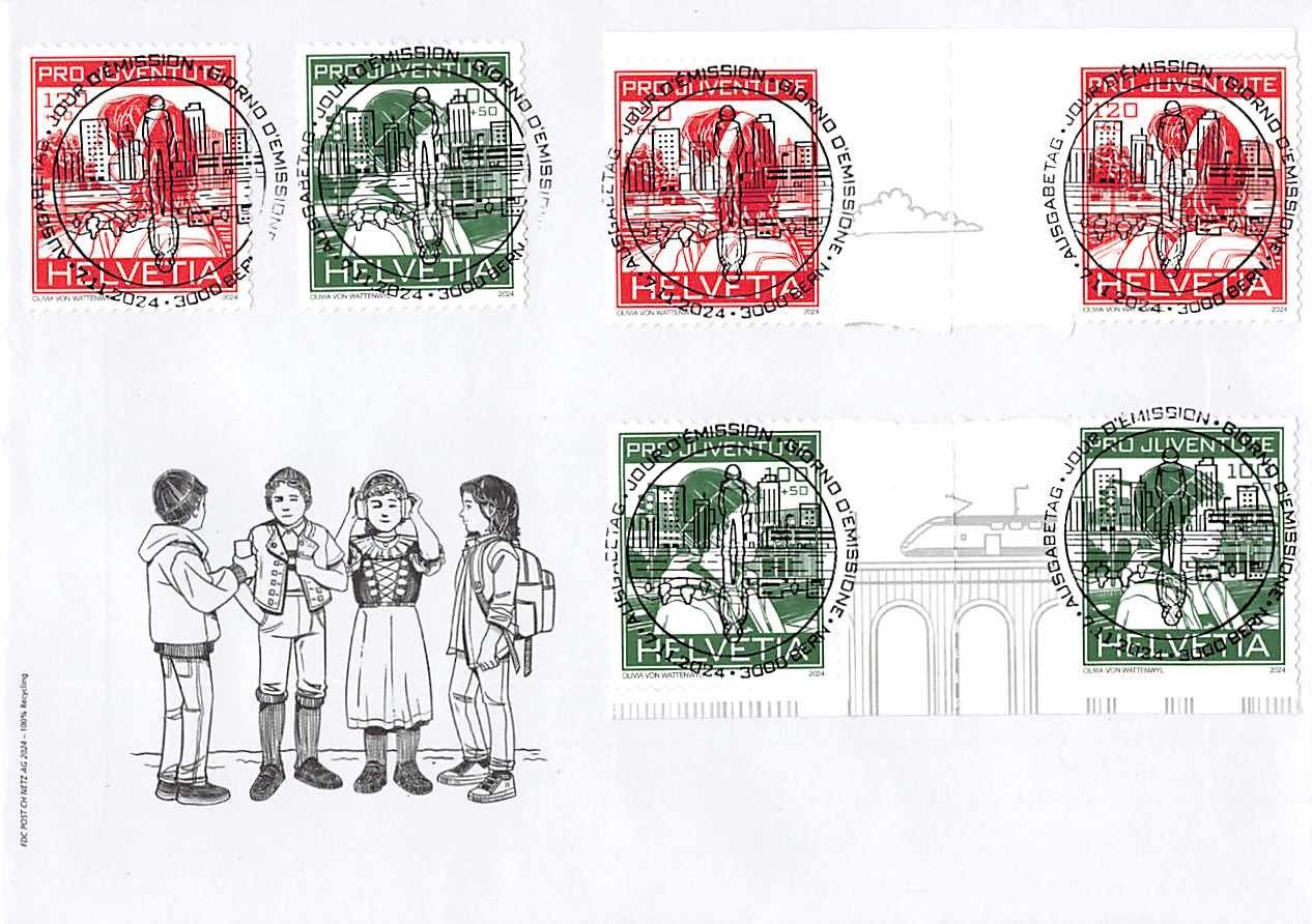 Tutti i francobolli: PRO JUVENTUTE - Markenheftchenmarken ZWISCHENSTEGE FDC!!! – Usato da Lufingen venduto da philatelieshop