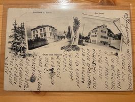 1909 MASANS 2 bildrige Ansichtskarte nach Neapel Italien