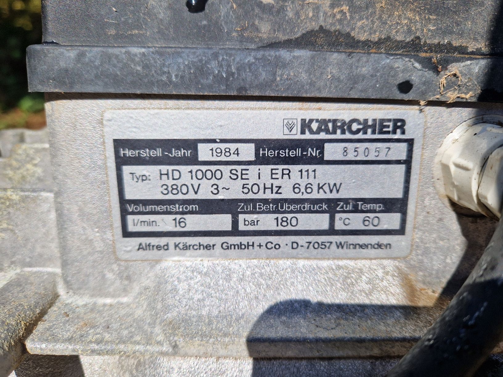 Kärcher Idropulitrici ad alta pressione: Kärcher HD 1000 SE i – Usato da Schwarzenbach BE venduto da Caterpillar966 6