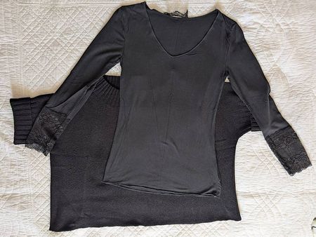 Kombi / Kasten-Pullover mit Shirt