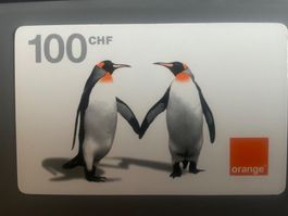 Orange Prepaid Telefonkarte Pinguine 100 Fr