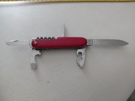 Schweizer Sackmesser Victorinox Elinox, rot, Vintage.