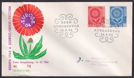 1964 Europa FDC illustriert, nummeriert