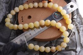 Calcit Gelb  10mm  Matt Strang   –Edelsteinstube Rausverkauf
