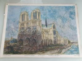 Schulwandbild Nr. 128 Gotischer Baustil (Notre Dame de Paris