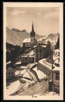 Arosa, Teilansicht mit Kirche im Winter