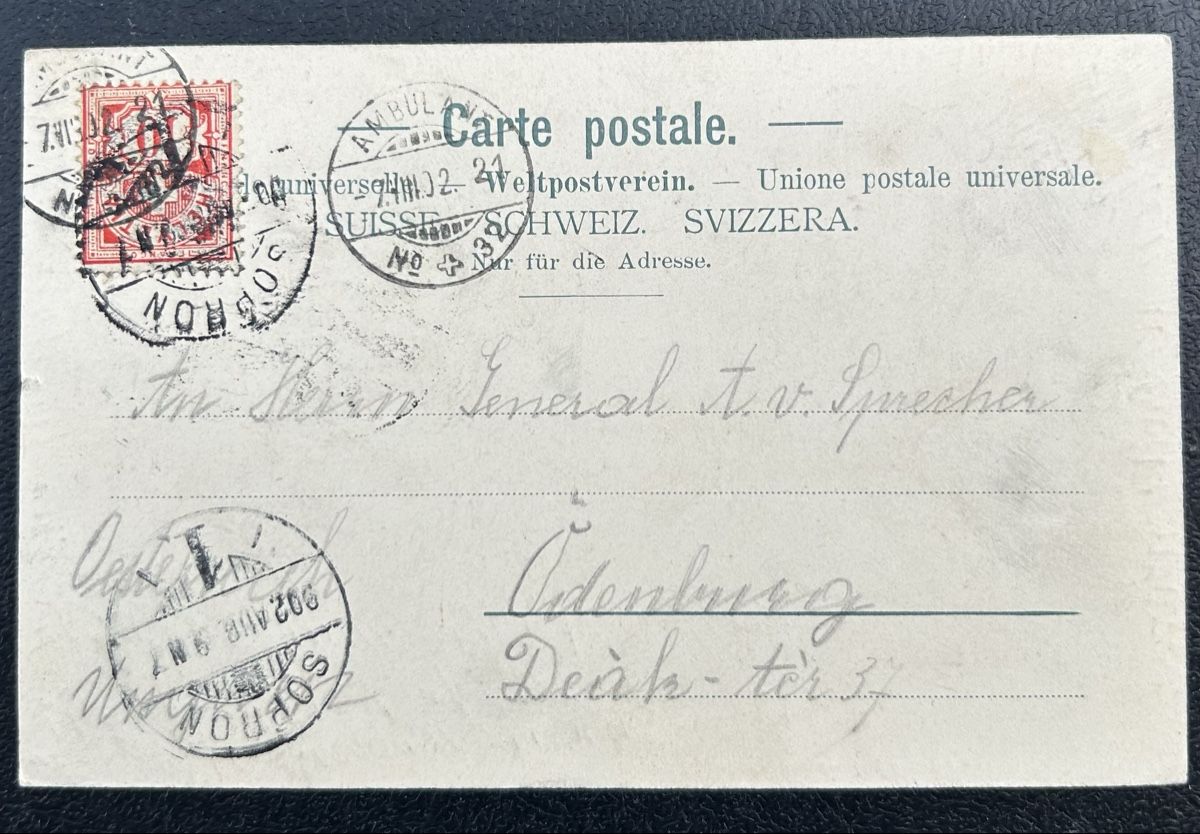 Cartoline postali: Gruss aus Sarn 1902 – Usato da Horw venduto da Tellbub 1