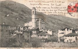 Agno (TI) – Veduta del borgo con la chiesa parrocchiale