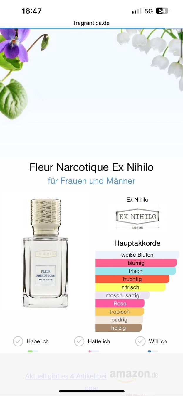 Profumi & Eau de Toilette: Ex Nihilo Fleur Narcotique 5 ml – Usato da Sursee venduto da nri_sbv9 4
