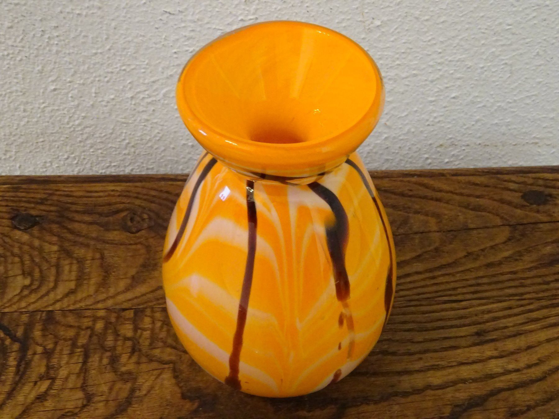 Vasen & Gefässe: Vase Orange Braun / Biland Tangoglas – Gebraucht aus Esslingen von eintagammeer 4