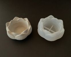 Giessform Silikonform Teelicht Lotus