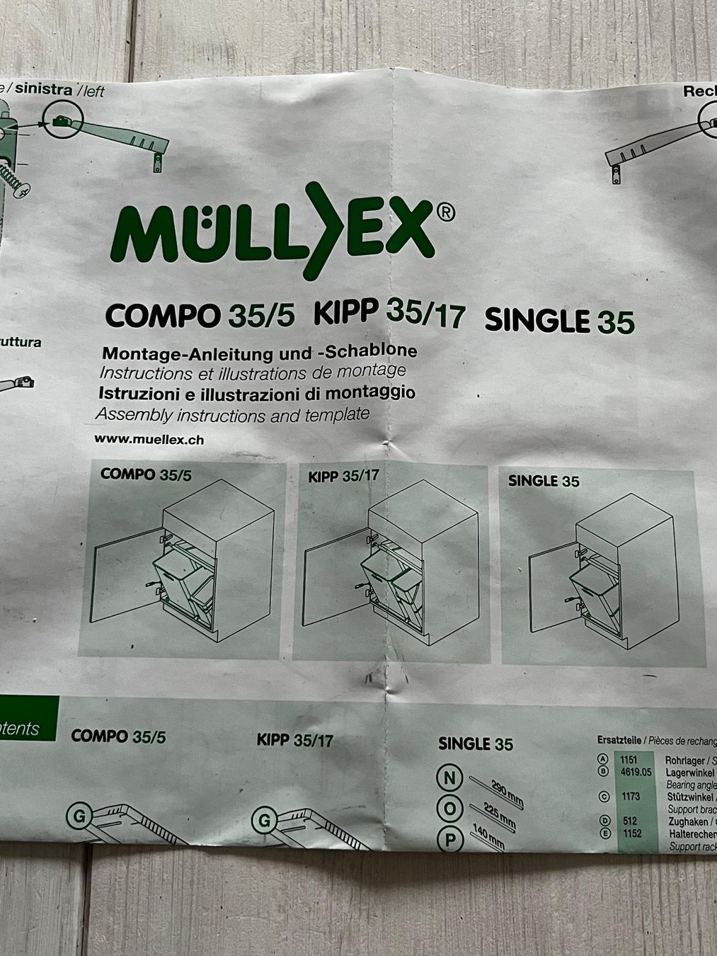 Müllex Poubelles: Müllex Abfallsystem SINGLE 35 Neuwertiger Zustand – D'occasion à Tafers par JP911 2