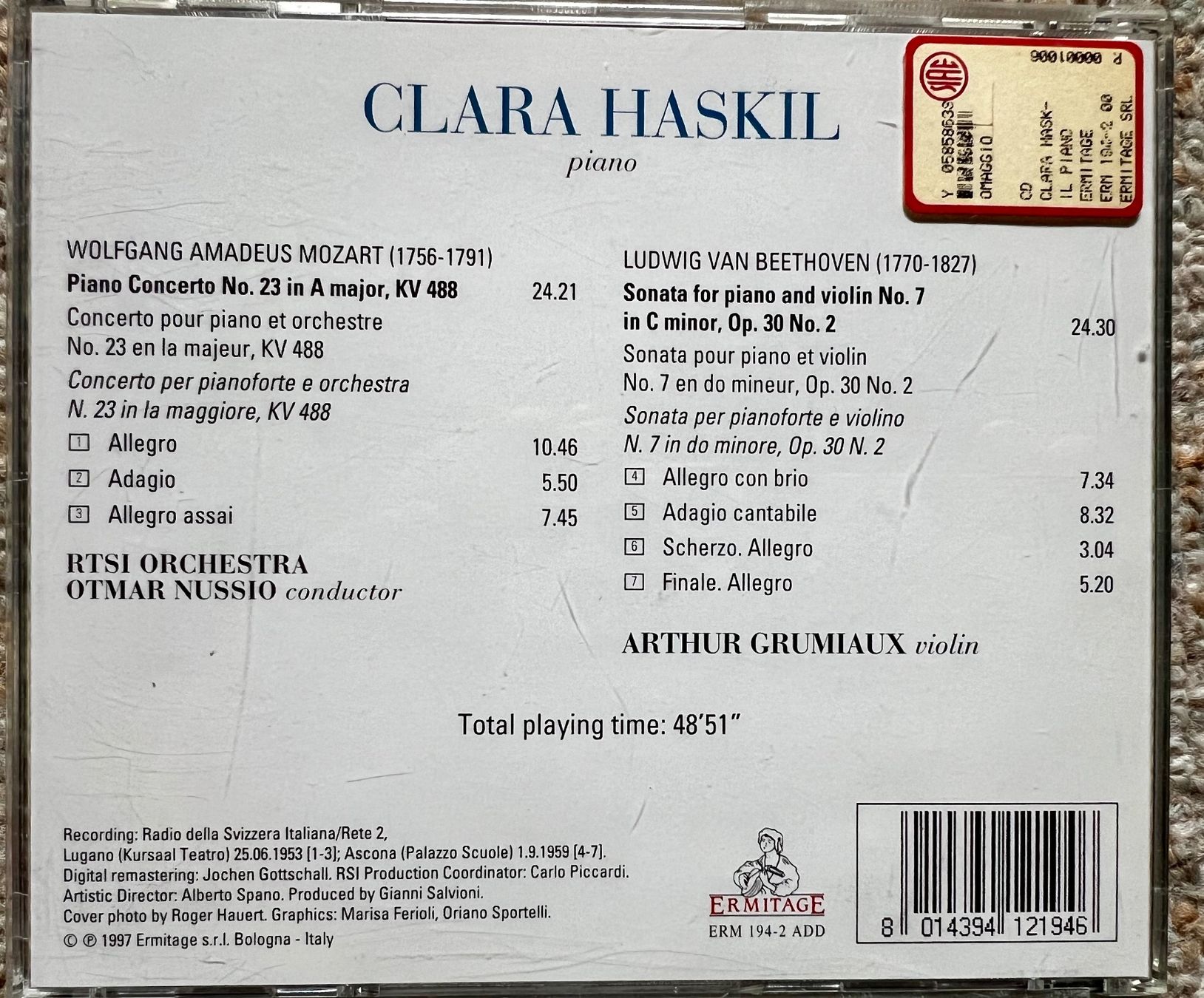 CD: 30 CDs TOP KLASSIK SAMMLUNG CLARA HASKIL M.ARGERICH MUTTER – Usato da Unterseen venduto da vinylmore 8