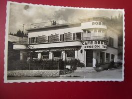 alte AK: Café Pension Robinson Crans s. Sierre - 1940er RAR