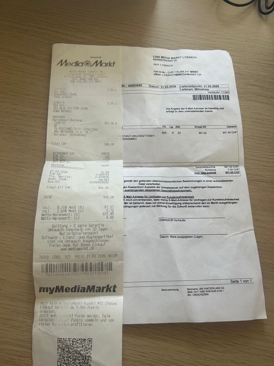 Notebooks: HP Notebook 15.6 Zoll – Neu (gemäss Beschreibung) aus Burgdorf von has_5x9l 4
