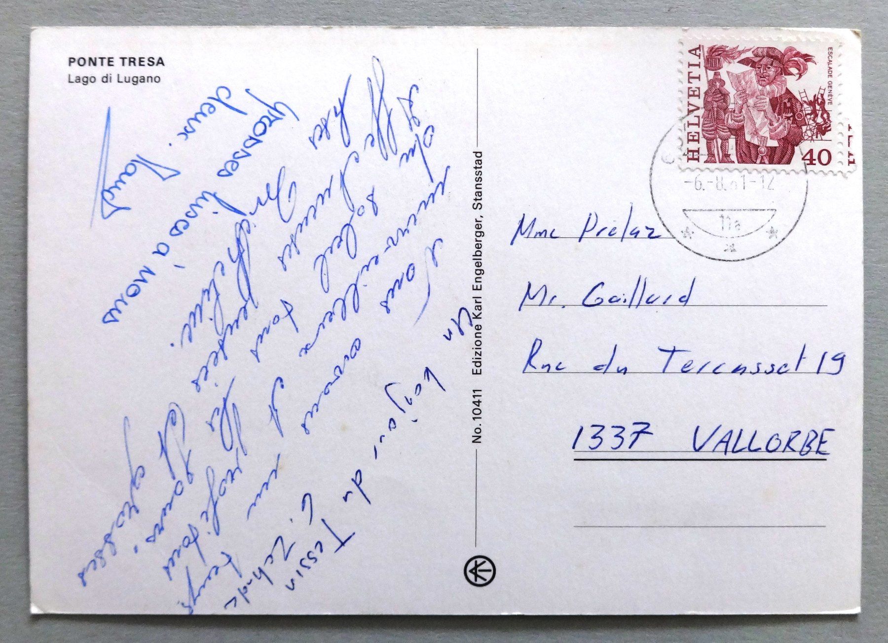 Cartoline postali: Ponte Tresa, Lago di Lugano – Usato da Fétigny venduto da Billy2miny 1