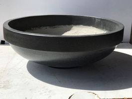 Pflanzschale Terrazzo schwarz