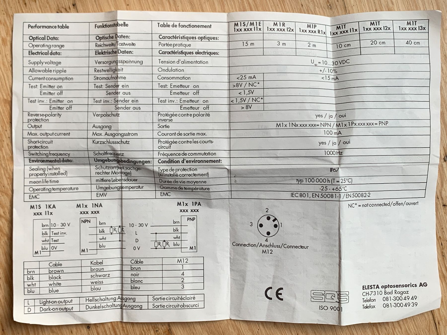 Componenti elettronici: ELESTA Lichtschranke M18x1, neu – Nuovo e nell'imballaggio originale da Wildegg venduto da Elefant42 1