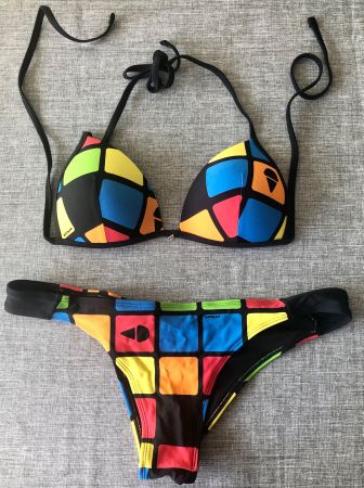 Lässiges buntes Bikini Gr. S „69 SLAM“