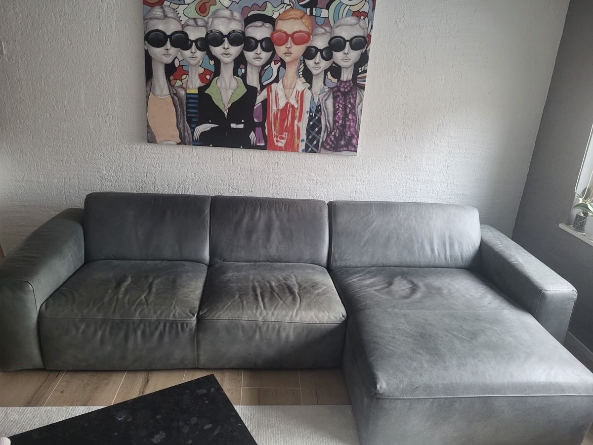 Interio Divani: Canapé cuir Nubuck – Usato da Bevaix venduto da zebda1