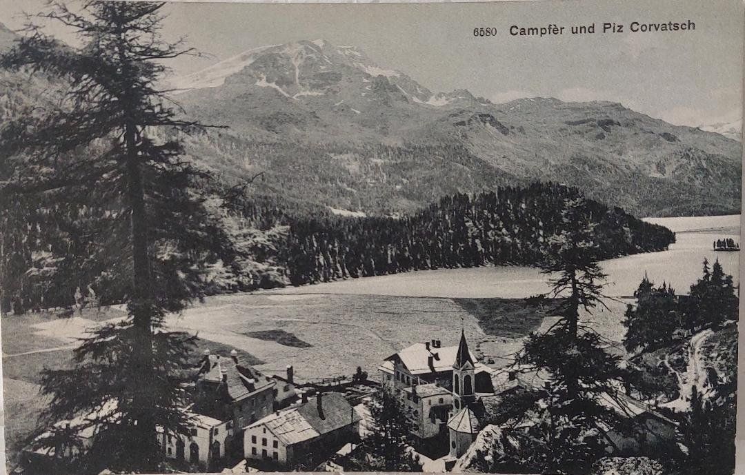 Ansichtskarten: CAMPFÈR und Piz Corvatsch – Gebraucht aus Delémont von Domdom1