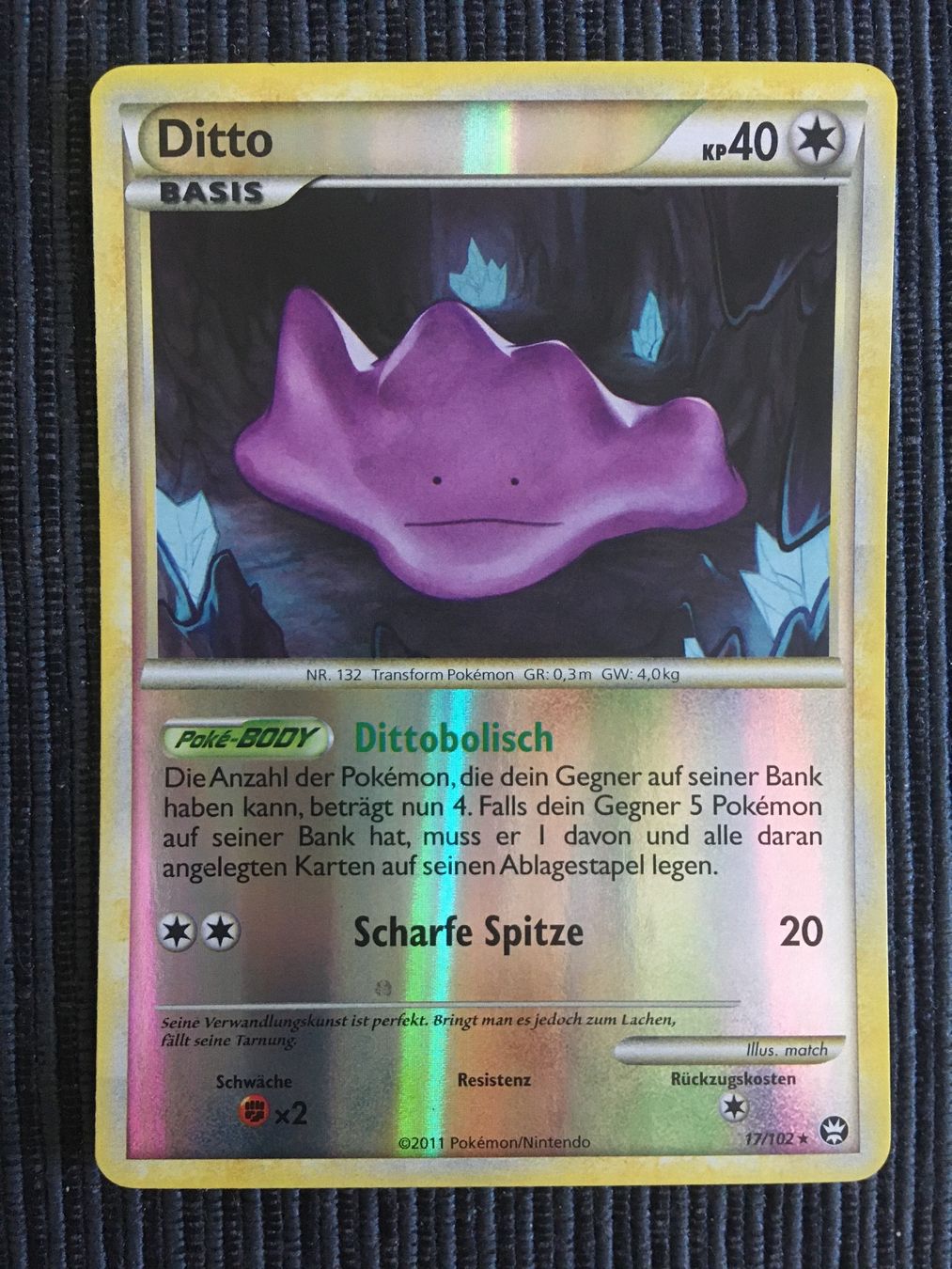 Pokémon Carte collezionabili: Pokemon Ditto Reverse Holo HS Triumph 2009 – Nuovo (secondo la descrizione) da Wabern venduto da Collectfun