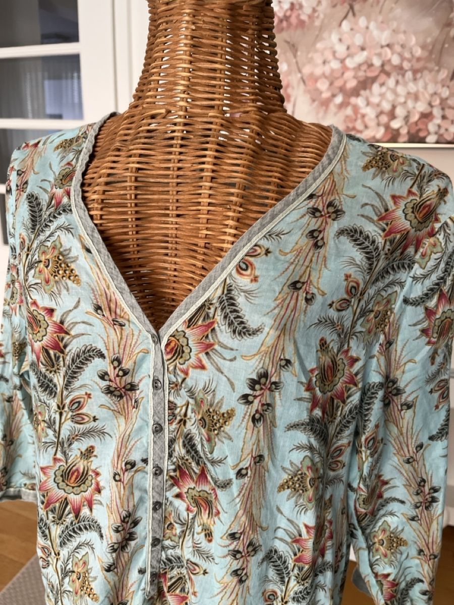 Nile Tuniche: Farbenfrohe Tunika mit Blumenmuster, Nile, M – Usato da Solothurn venduto da Bobesch08 1