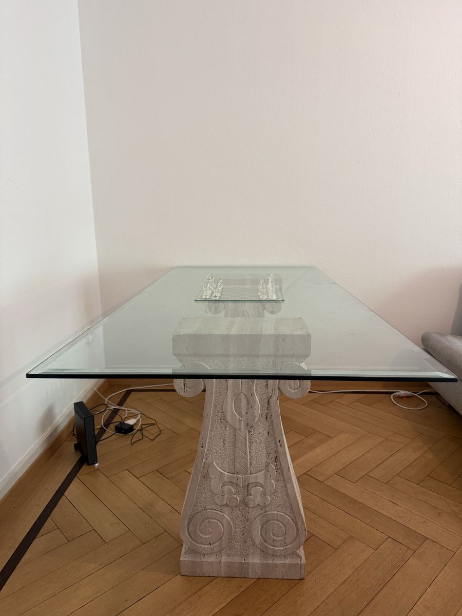 Tavoli: Vintage crystal table with sculpted marble columns – Nuovo (secondo la descrizione) da Zürich venduto da ada_t8qw 5