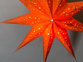 Leuchtstern - baby spumante orange - 45cm / mit Kabel + LED