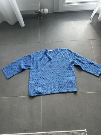Knitted Blouse Hailys, Summer blue marl, Größe M
